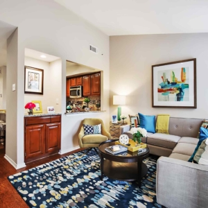 Open concept living and kitchen at Tonti Lakeside