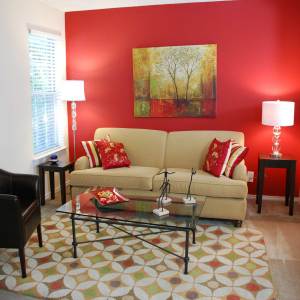 Living area in standard home at Tonti Lakeside