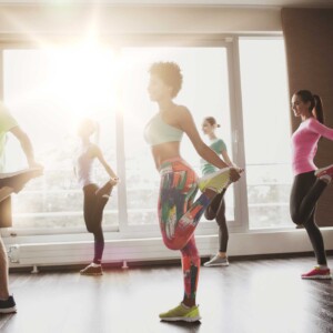 fitness class in a gym