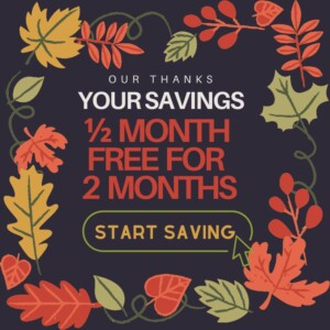 1/2 month free for 2 months